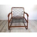 verstellbarer Bauhaus Armlehnstuhl Sessel Lounge Chair François Caruelle 1930er