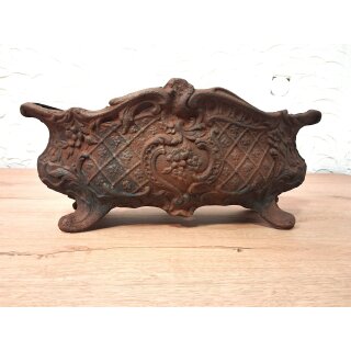 alte Jardiniere Planzschale aus Gusseisen 50 cm Vintage