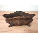 alte Jardiniere Planzschale aus Gusseisen 50 cm Vintage